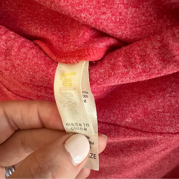 Lularoe Heathered Red OS leggings - Picture 7 of 8